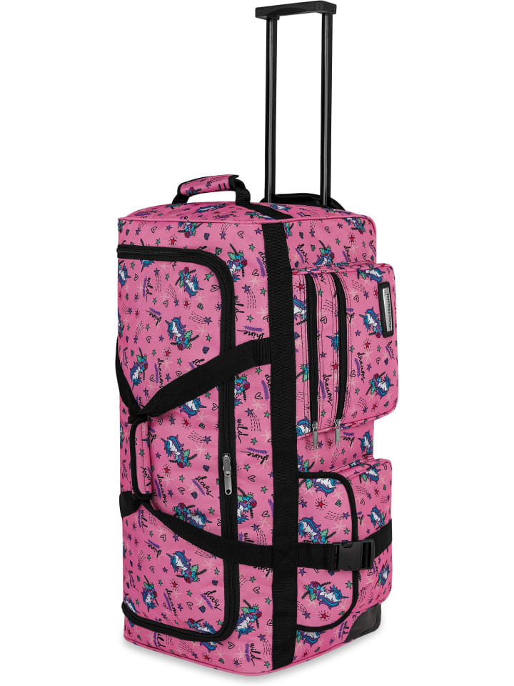 Дорожная сумка на 3 колесах, 80 литров, в цвете розовый единорог normani
Дорожная сумка на 3 колесах, 80 литров, в цвете розовый единорог normani