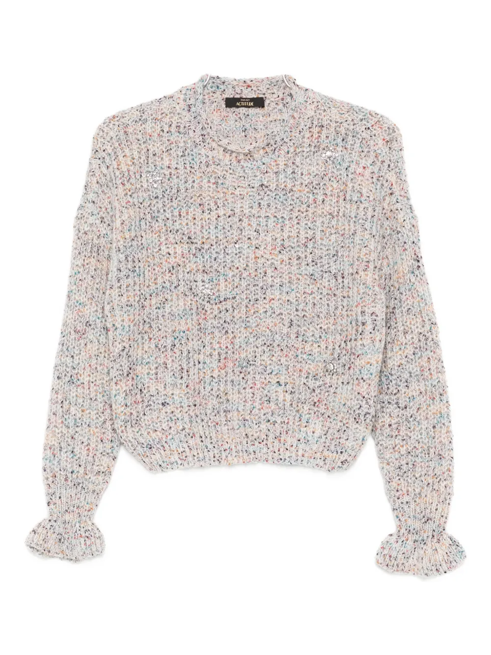 Свитер с оборками на манжетах TWINSET, нейтральный
Свитер с оборками на манжетах TWINSET, нейтральный