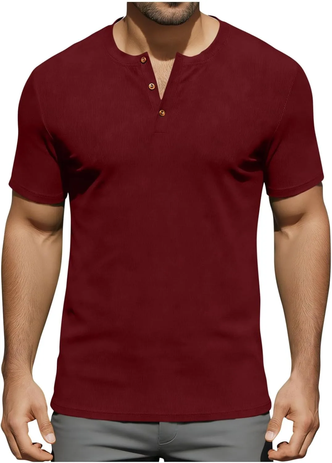 Мужская футболка Plus Size с V-образным вырезом Henley
Мужская футболка Plus Size с V-образным вырезом Henley