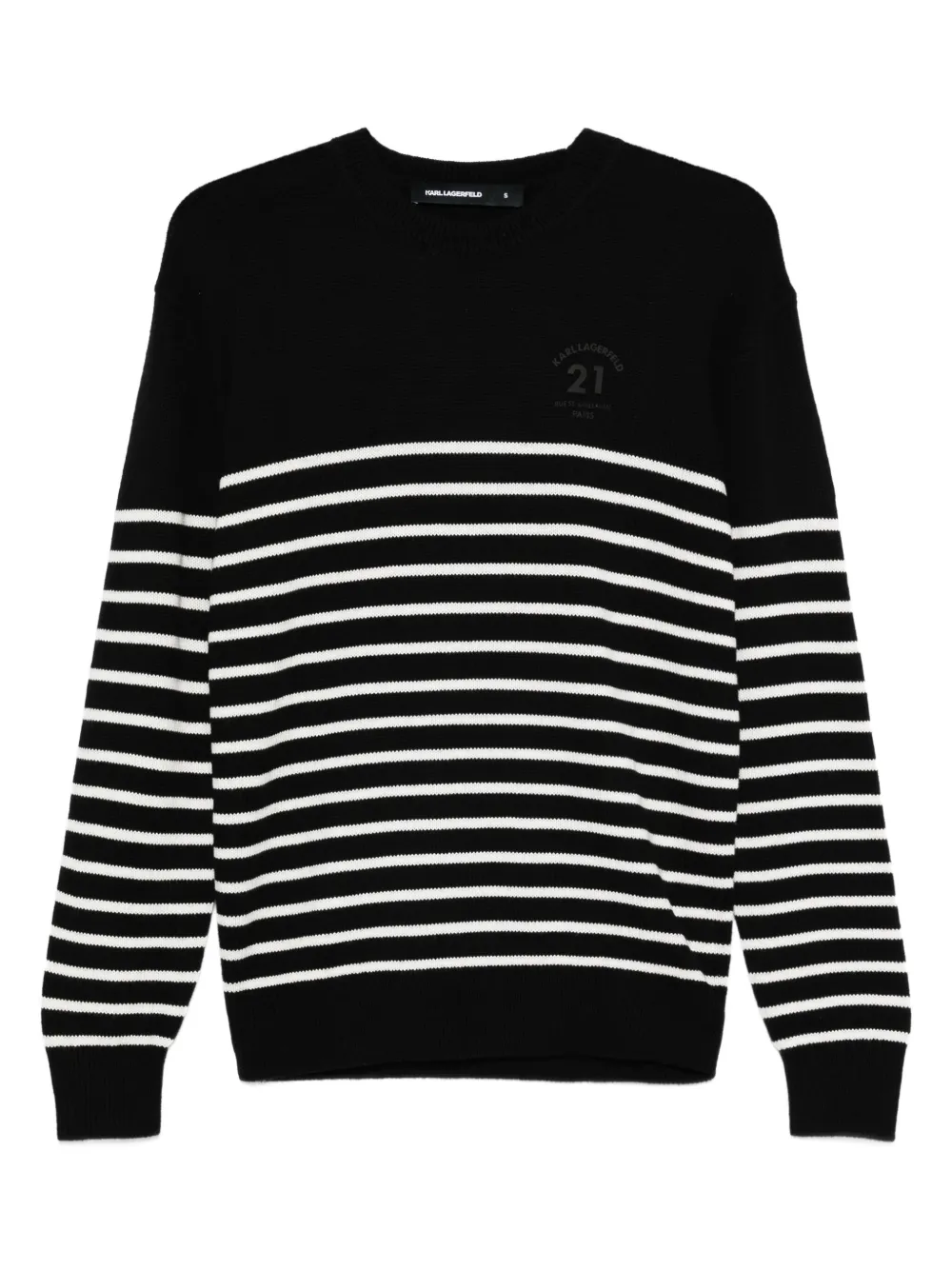 Свитер в полоску KARL LAGERFELD, черный
Свитер в полоску KARL LAGERFELD, черный