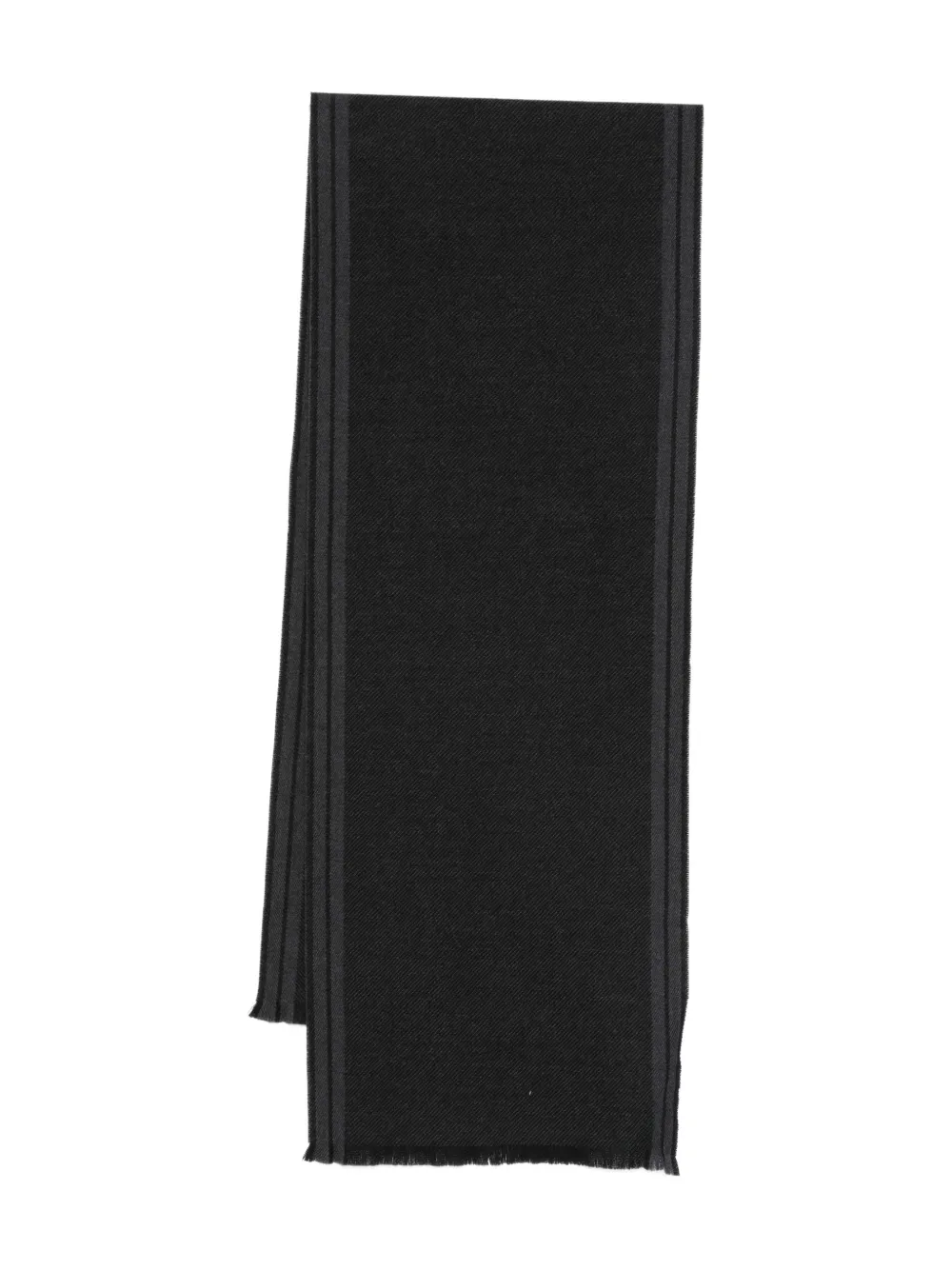 Шарф с полосатой отделкой Zegna, черный
Шарф с полосатой отделкой Zegna, черный