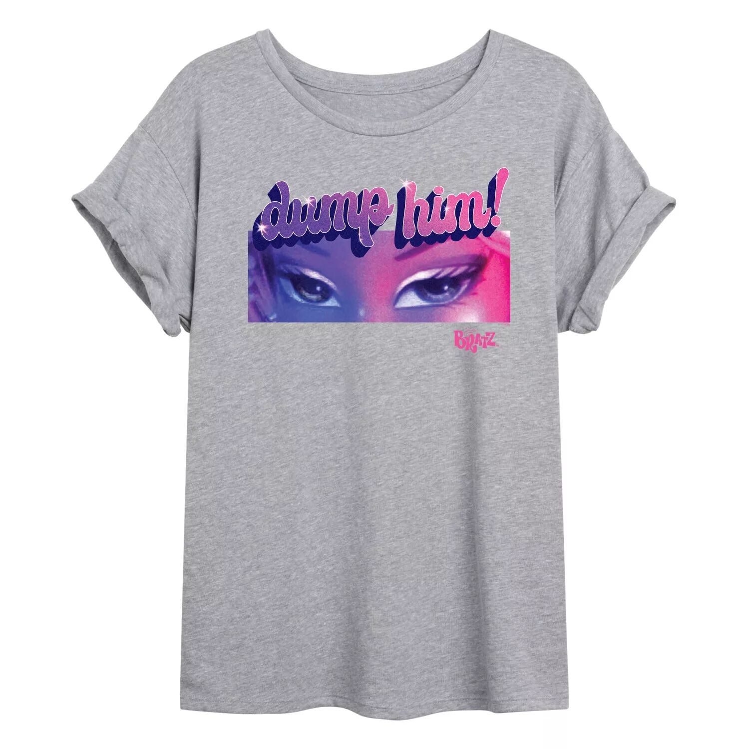 Летящая футболка Bratz Dump Him среди юниоров Licensed Character, серый 
Летящая футболка Bratz Dump Him среди юниоров Licensed Character, серый