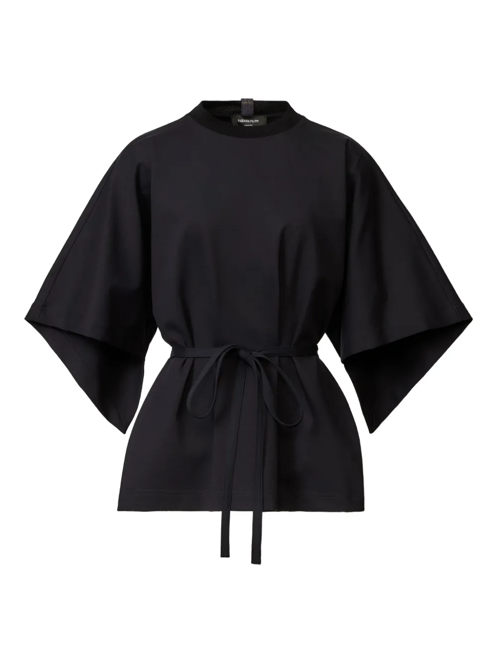 Блузка с широкими рукавами и завязками Fabiana Filippi, синий
Блузка с широкими рукавами и завязками Fabiana Filippi, синий