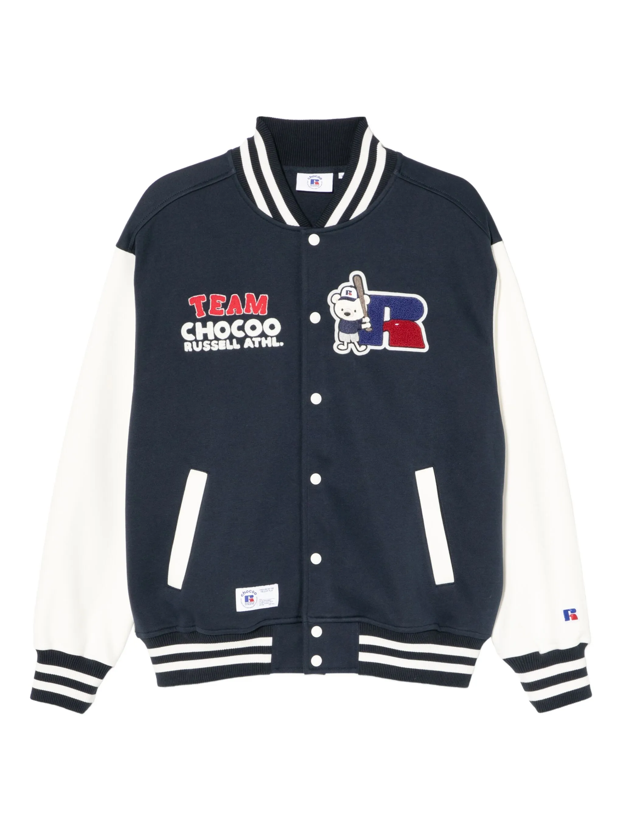 Куртка с вышивкой из коллаборации с Russell Athletic Chocoolate, синий
Куртка с вышивкой из коллаборации с Russell Athletic Chocoolate, синий