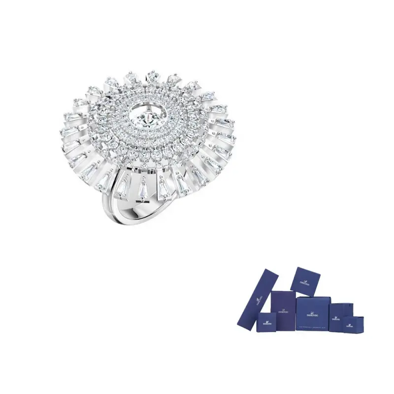 Swarovski Сверкающее танцующее кристальное кольцо женское серебряное
Swarovski Сверкающее танцующее кристальное кольцо женское серебряное