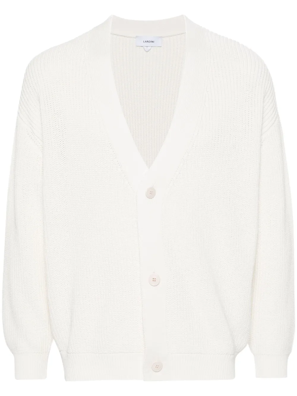 Кардиган с V-образным вырезом Lardini, белый
Кардиган с V-образным вырезом Lardini, белый