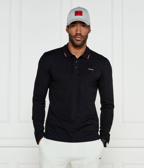Рубашка поло Regular fit Hugo, черный 
Рубашка поло Regular fit Hugo, черный