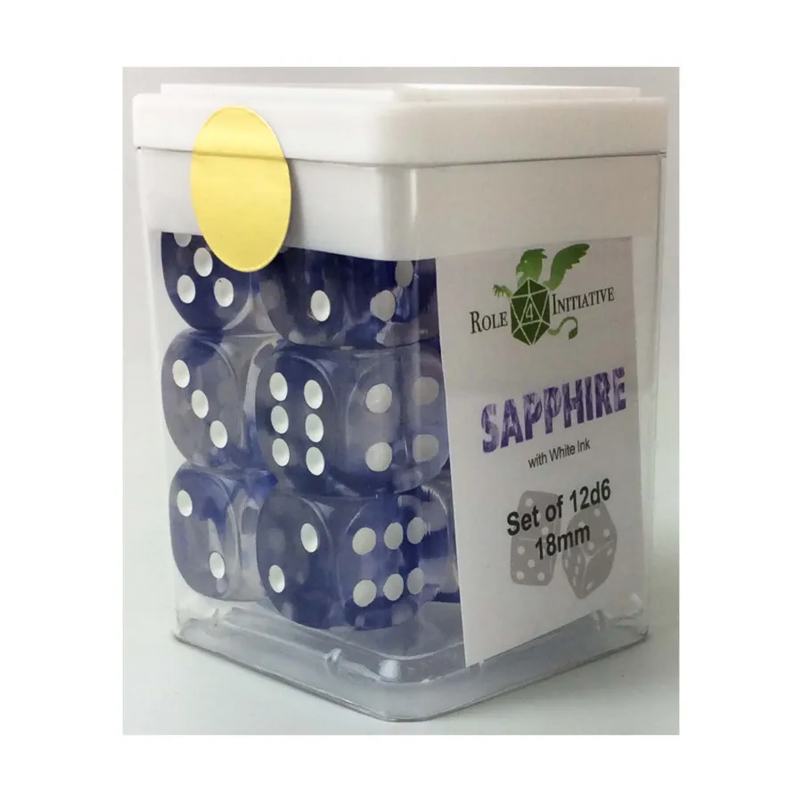 d6 18 мм сапфировый с белым (12), Game Dice - Diffusion (Role 4 Initiative)
d6 18 мм сапфировый с белым (12), Game Dice - Diffusion (Role 4 Initiative)
