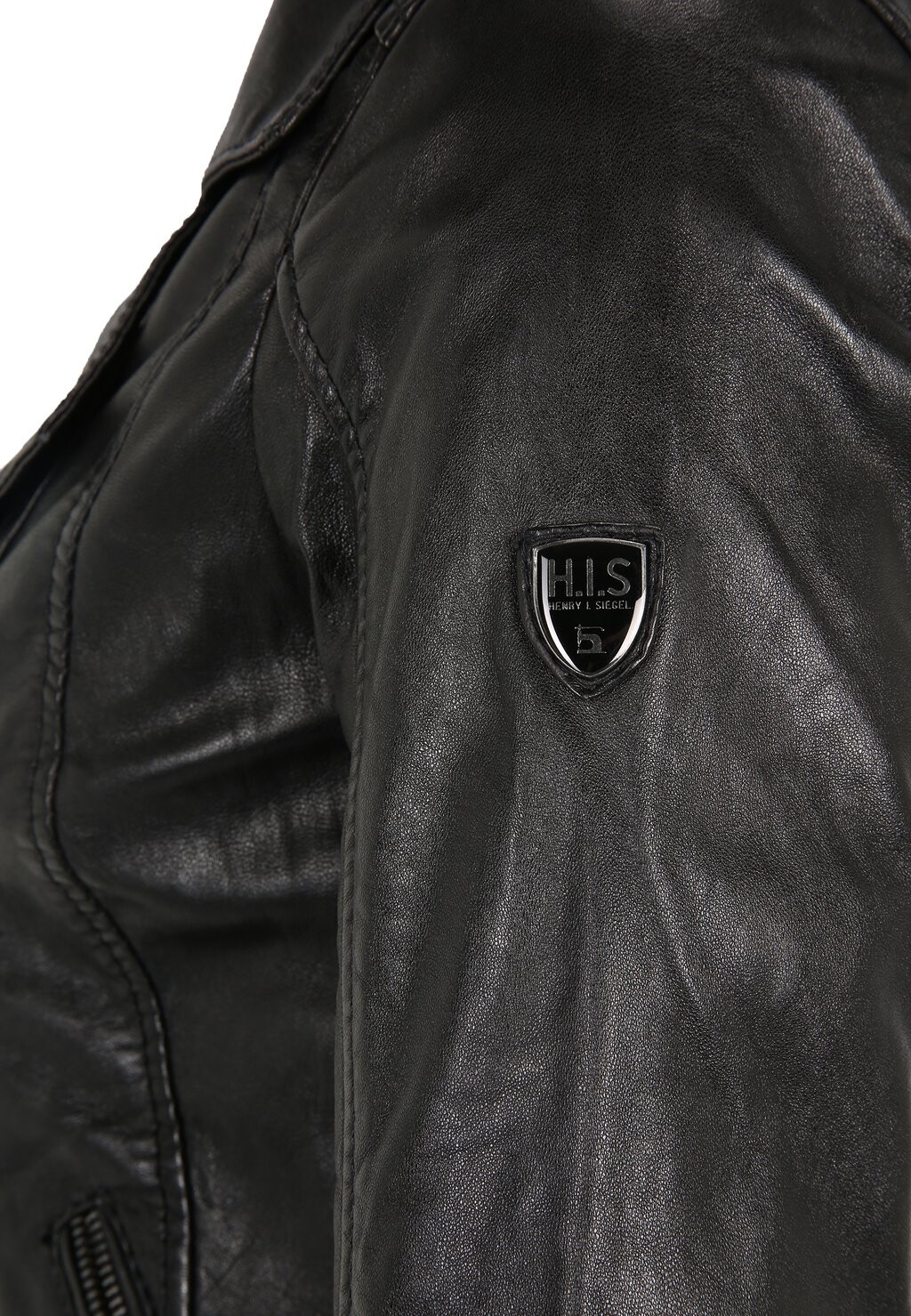 Кожаная куртка MIT REVERSKRAGEN H.I.S, черный
Кожаная куртка MIT REVERSKRAGEN H.I.S, черный