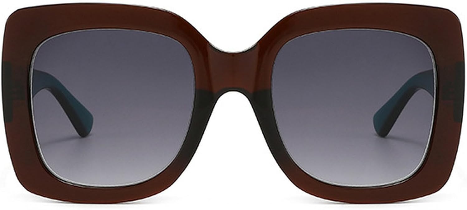 Крупные квадратные солнцезащитные очки для женщин в винтажном стиле, роскошные солнцезащитные очки с градиентным покрытием, защита от УФ-излучения UV400, модные солнцезащитные очки для мужчин mincl, Brown Gray
Крупные квадратные солнцезащитные очки для женщин в винтажном стиле, роскошные солнцезащитные очки с градиентным покрытием, защита от УФ-излучения UV400, модные солнцезащитные очки для мужчин mincl, Brown Gray