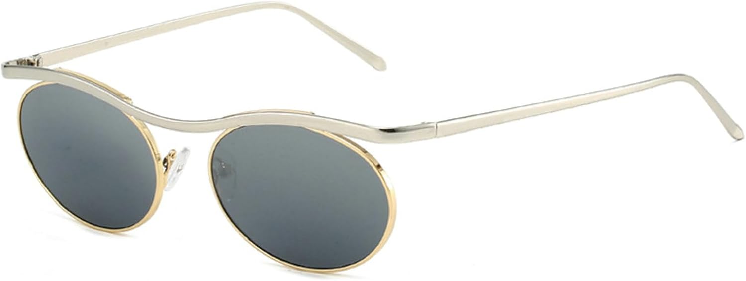 Женские солнцезащитные очки в овальной оправе в стиле панк, защита от УФ-излучения UV400; мужские ретро-солнцезащитные очки круглой формы, модель 3778 Melrose, Silver Black
Женские солнцезащитные очки в овальной оправе в стиле панк, защита от УФ-излучения UV400; мужские ретро-солнцезащитные очки круглой формы, модель 3778 Melrose, Silver Black