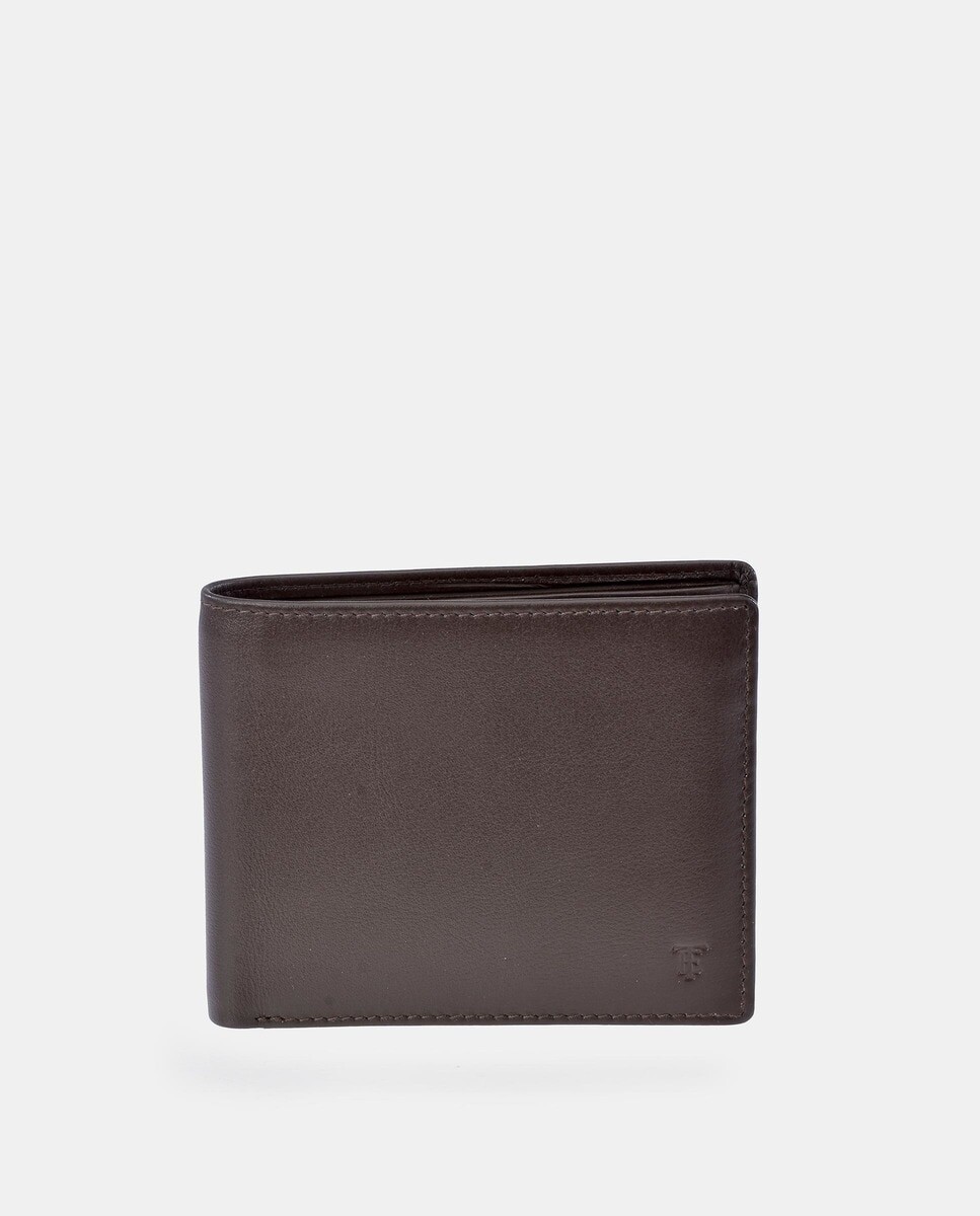 Темно-коричневый кожаный кошелек в американском стиле с гравировкой логотипа Emidio Tucci, темно коричневый
Темно-коричневый кожаный кошелек в американском стиле с гравировкой логотипа Emidio Tucci, темно коричневый