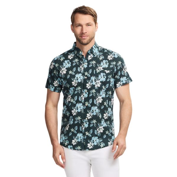 Мужская рубашка с короткими рукавами из шамбре в портовом стиле Izod, цвет green flower
Мужская рубашка с короткими рукавами из шамбре в портовом стиле Izod, цвет green flower