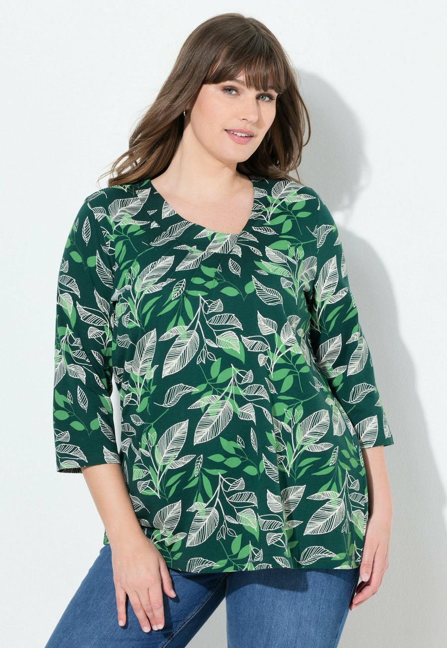Топ Ulla Popken ASYMMETRIC LEAF PRINT, Emerald Green/Green
Топ Ulla Popken ASYMMETRIC LEAF PRINT, Emerald Green/Green