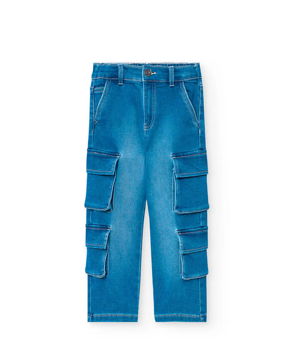 Джинсовые брюки-карго для мальчиков с петлями для ремня Boboli, синий
Джинсовые брюки-карго для мальчиков с петлями для ремня Boboli, синий