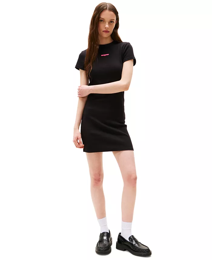 Женское мини-платье с ребристой вязкой и логотипом Script Tommy Jeans, черный
Женское мини-платье с ребристой вязкой и логотипом Script Tommy Jeans, черный