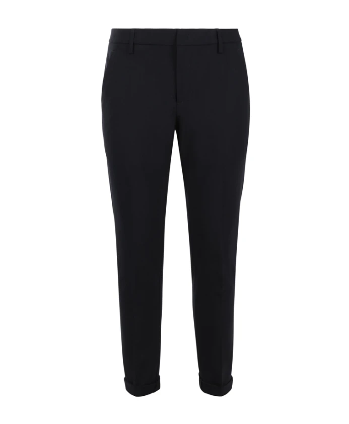 Шерстяные узкие брюки на молнии Dondup, черный
Шерстяные узкие брюки на молнии Dondup, черный