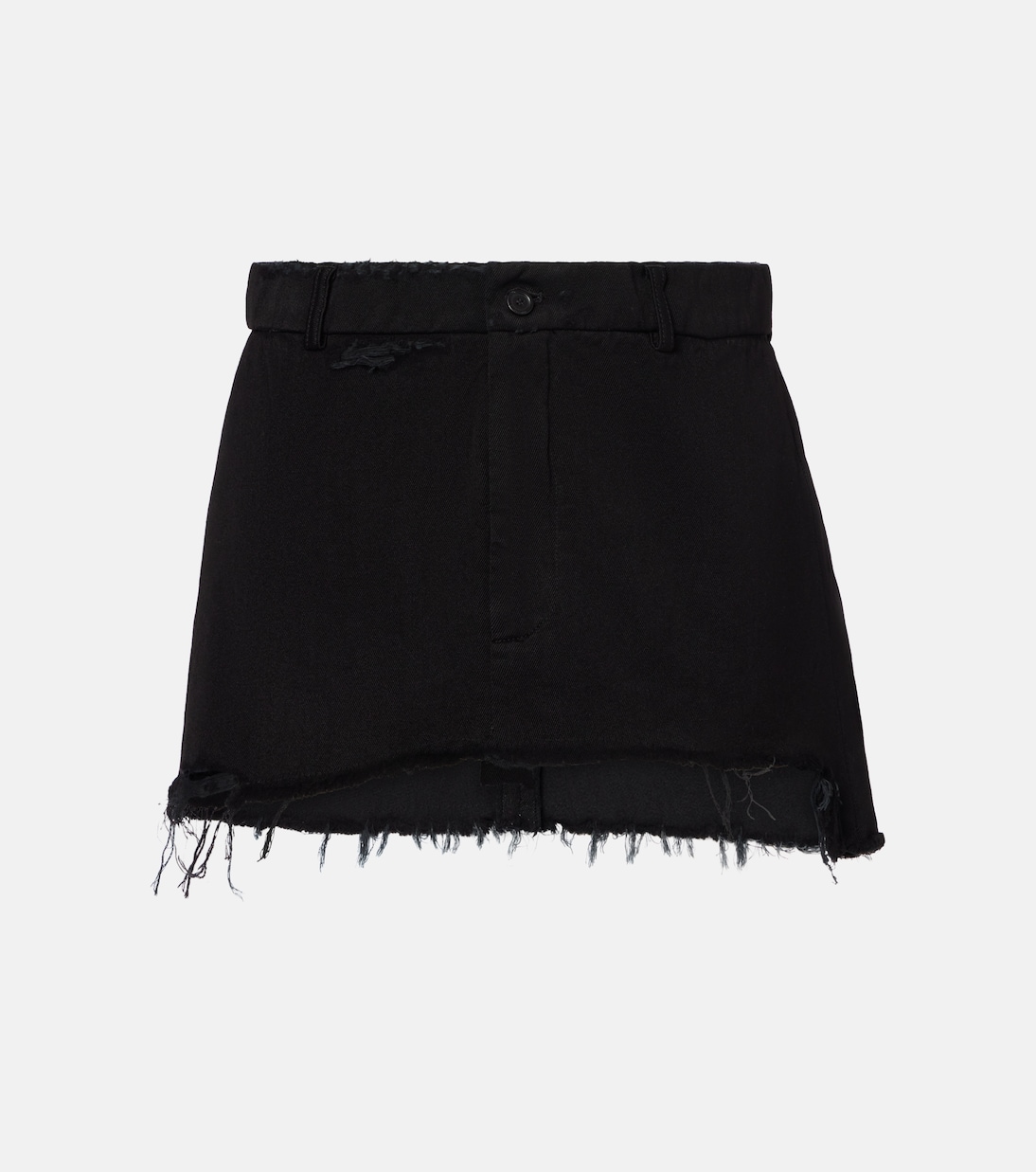 Потертая джинсовая мини-юбка Balenciaga, черный
Потертая джинсовая мини-юбка Balenciaga, черный