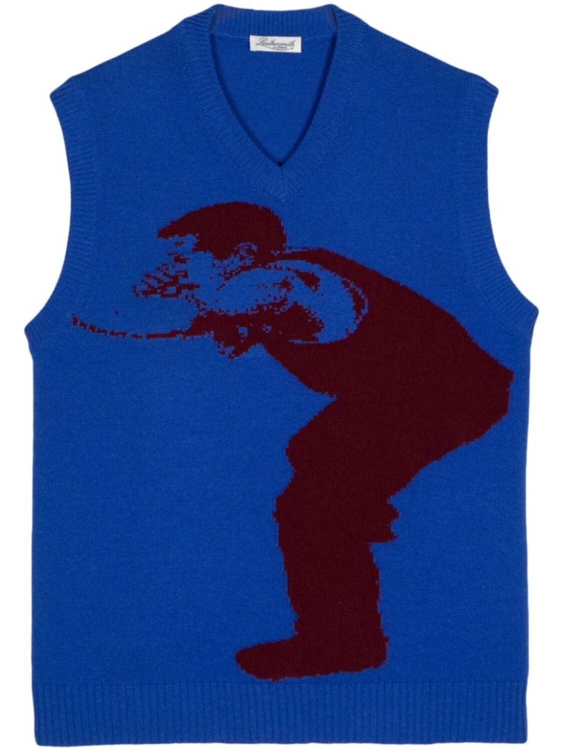 Leathersmith of London жилет вязки интарсия, синий
Leathersmith of London жилет вязки интарсия, синий