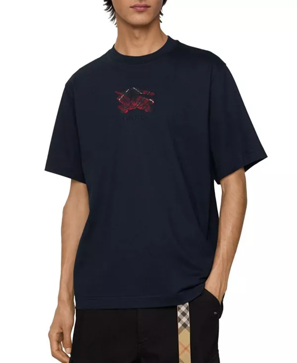 Хлопковая футболка в клетку Ekd Burberry, синий
Хлопковая футболка в клетку Ekd Burberry, синий