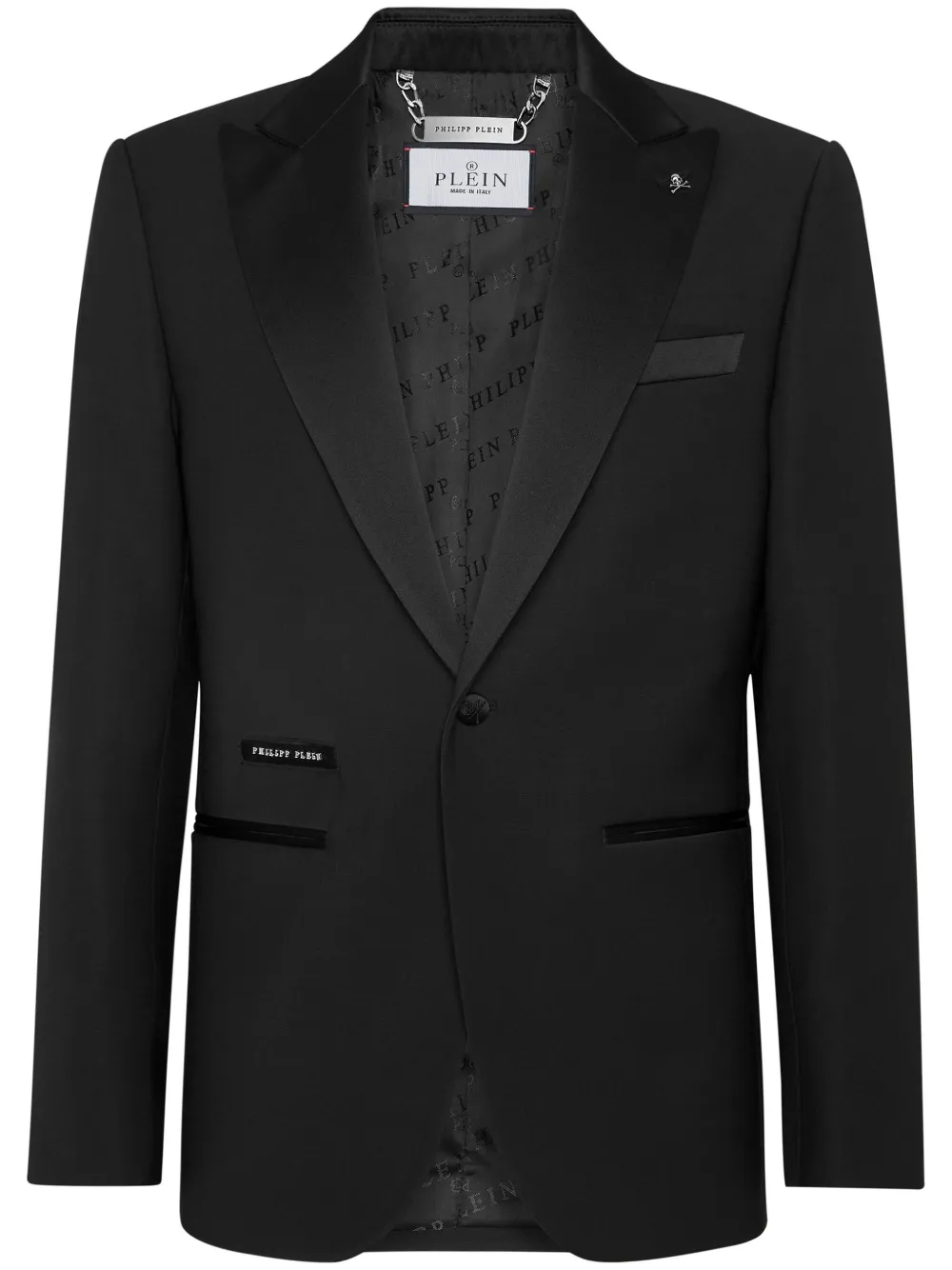 Однобортный пиджак Lord Philipp Plein, черный
Однобортный пиджак Lord Philipp Plein, черный