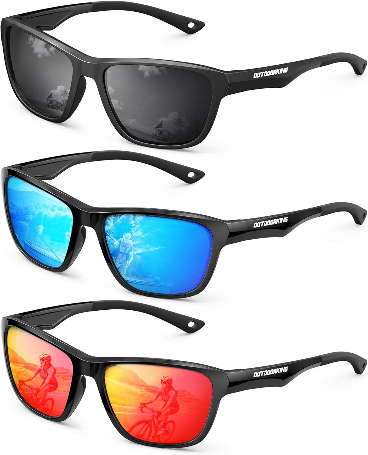 Поляризованные солнцезащитные очки KALIYADI для мужчин и женщин: солнцезащитные очки с легкой оправой для вождения, рыбалки и защиты от УФ-излучения UV400, A12-black+ice Blue+red
Поляризованные солнцезащитные очки KALIYADI для мужчин и женщин: солнцезащитные очки с легкой оправой для вождения, рыбалки и защиты от УФ-излучения UV400, A12-black+ice Blue+red