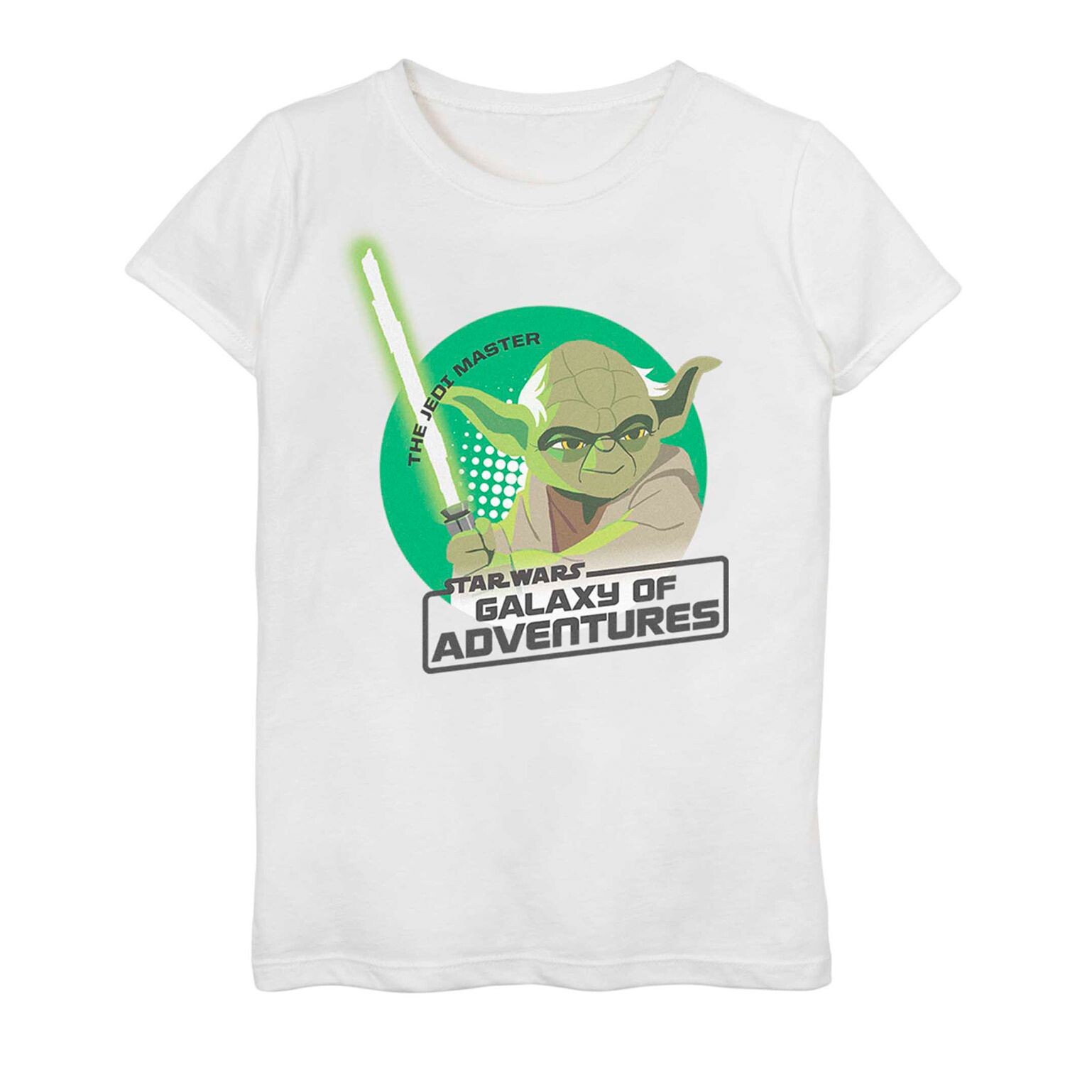 Футболка с рисунком Йоды для девочек 7–16 лет «Звездные войны: Галактика приключений Йоды» Licensed Character, белый
Футболка с рисунком Йоды для девочек 7–16 лет «Звездные войны: Галактика приключений Йоды» Licensed Character, белый