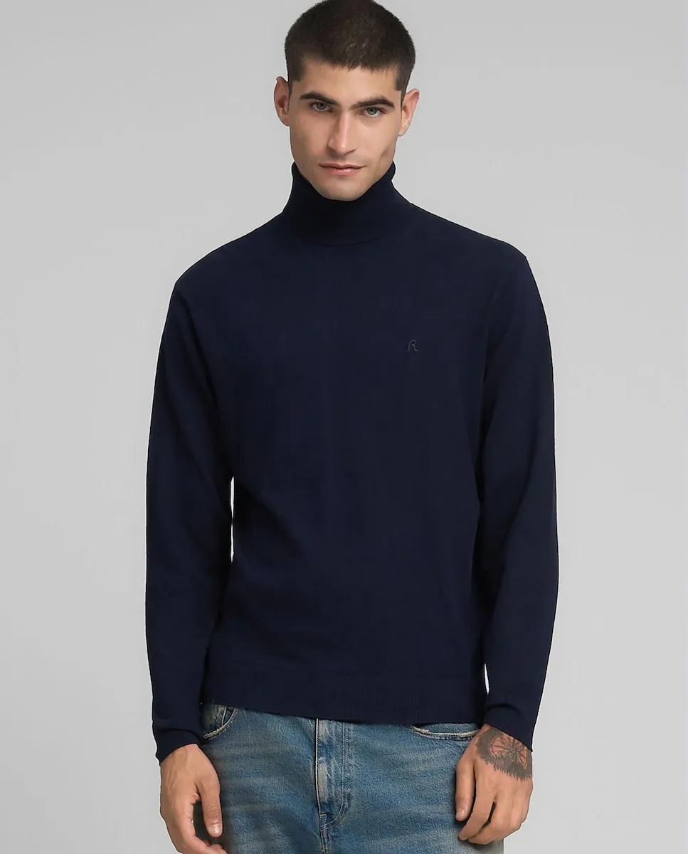 Мужской свитер с длинными рукавами и высоким воротником Replay, синий
Мужской свитер с длинными рукавами и высоким воротником Replay, синий