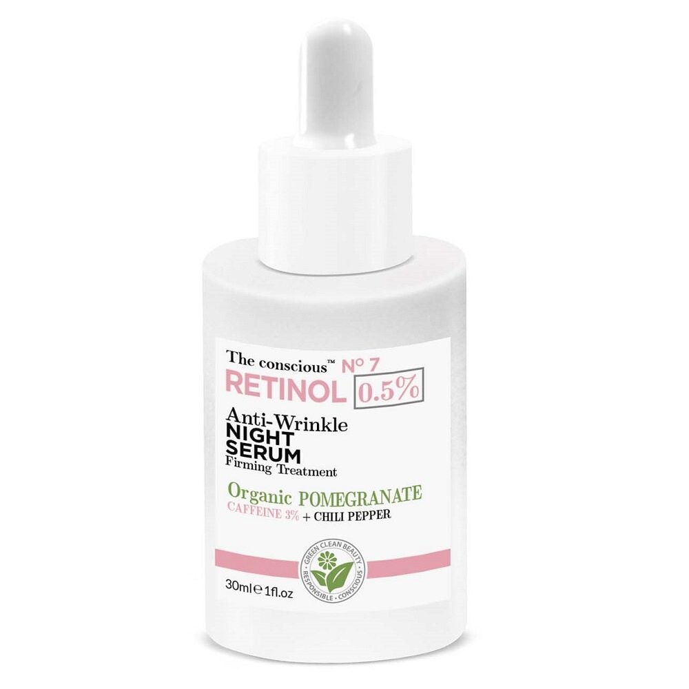 The Conscious Retinol ночная сыворотка против морщин с органическим гранатом 30мл
The Conscious Retinol ночная сыворотка против морщин с органическим гранатом 30мл