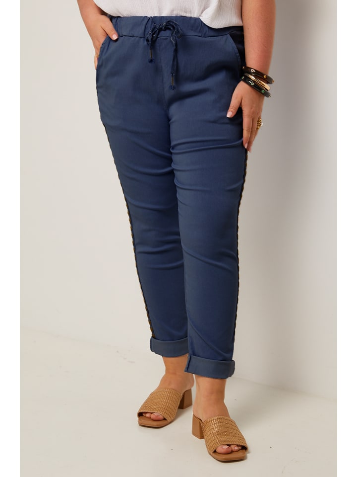 Тканевые брюки Curvy Lady, темно-синий 
Тканевые брюки Curvy Lady, темно-синий