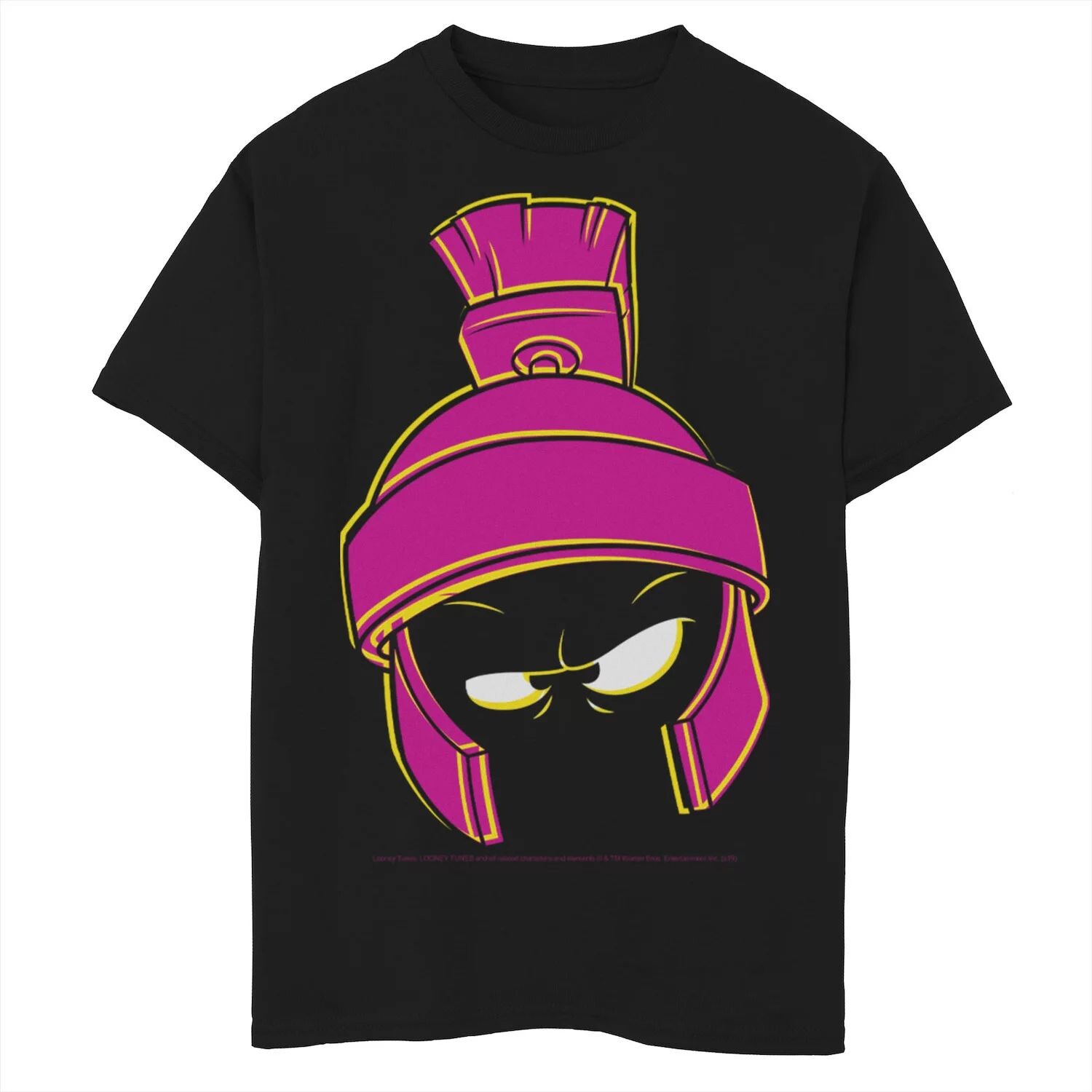 Неоновая футболка с большим лицом и изображением «Головная боль» в стиле «Марсианский ретро» для мальчиков 8–20 лет Licensed Character