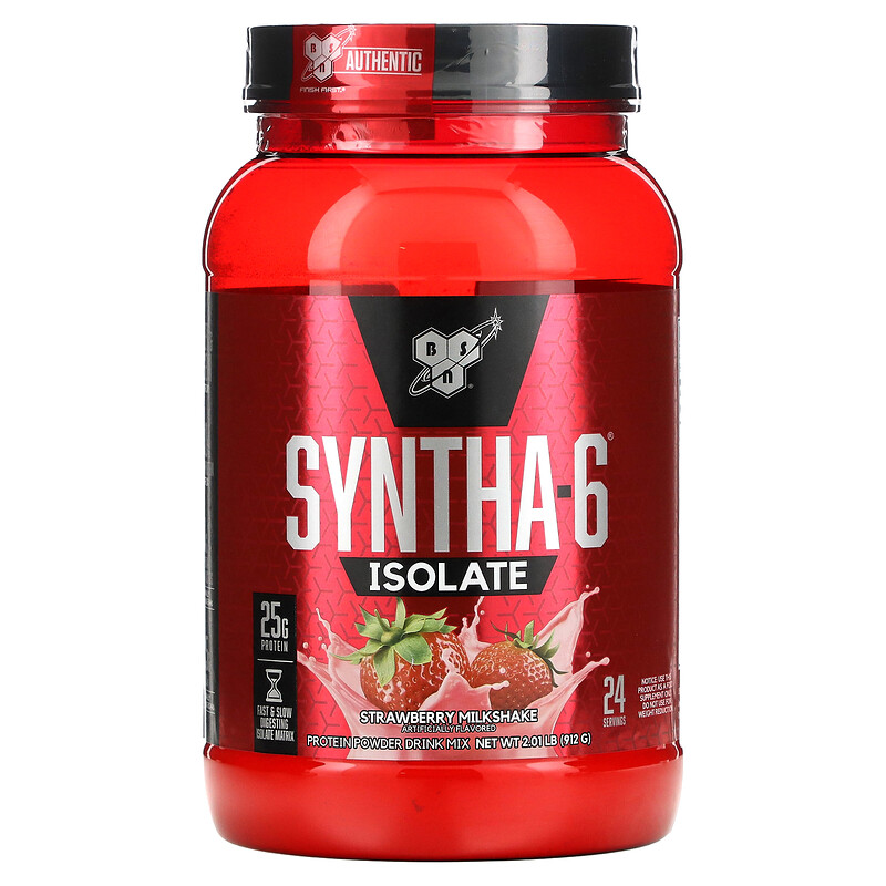BSN, Syntha-6 Isolate, сухая смесь для приготовления протеиновых коктейлей, со вкусом клубники, 912 г (2,01 фунтов)
BSN, Syntha-6 Isolate, сухая смесь для приготовления протеиновых коктейлей, со вкусом клубники, 912 г (2,01 фунтов)
