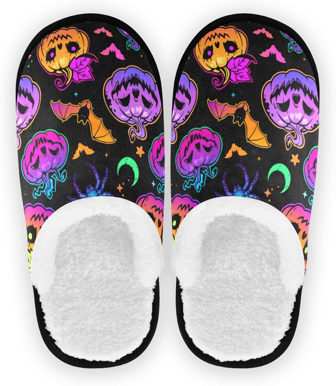 Тапочки JHKKU для женщин и мужчин, пушистые домашние тапочки, теплые, с противоскользящей подошвой, уютные для дома и путешествий, Halloween Pumpkins
Тапочки JHKKU для женщин и мужчин, пушистые домашние тапочки, теплые, с противоскользящей подошвой, уютные для дома и путешествий, Halloween Pumpkins