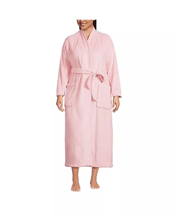 Уютный плюшевый длинный халат больших размеров с запахом Lands' End, розовый
Уютный плюшевый длинный халат больших размеров с запахом Lands' End, розовый