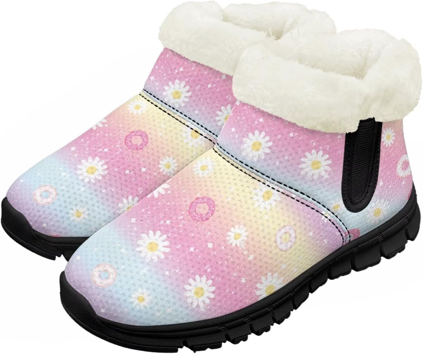 Детские зимние ботинки Chririnla для девочек и мальчиков, нескользящие, с меховой подкладкой, теплые, для улицы, легкие в надевании и снятии, Rainbow Donut Daisy
Детские зимние ботинки Chririnla для девочек и мальчиков, нескользящие, с меховой подкладкой, теплые, для улицы, легкие в надевании и снятии, Rainbow Donut Daisy