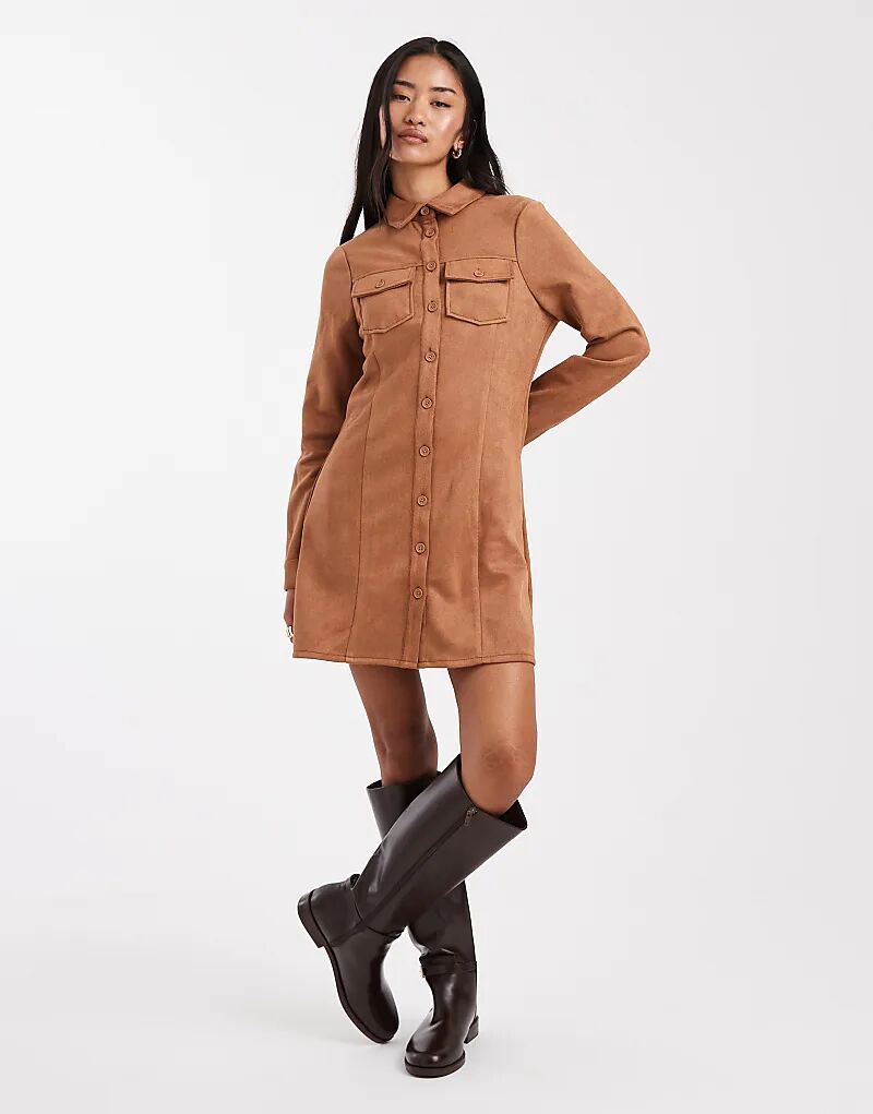 Платье Miss Selfridge из замши с длинными рукавами, бежевого цвета
Платье Miss Selfridge из замши с длинными рукавами, бежевого цвета