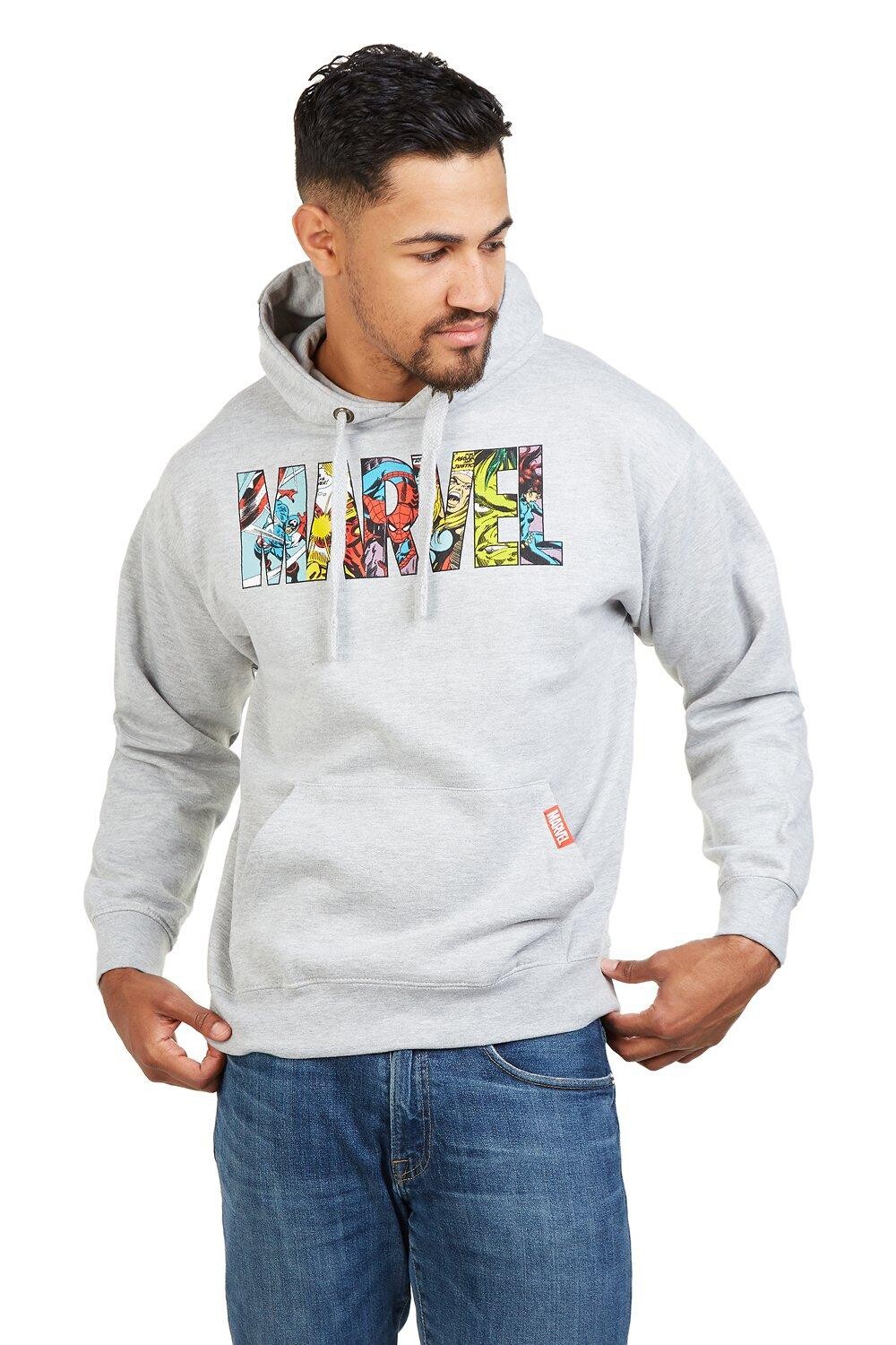 Мужской пуловер с капюшоном с логотипом Marvel, серый
Мужской пуловер с капюшоном с логотипом Marvel, серый