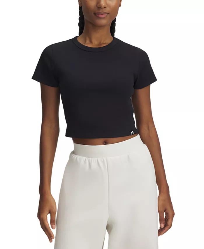 Женская укороченная футболка Rival в рубчик Under Armour, черный
Женская укороченная футболка Rival в рубчик Under Armour, черный