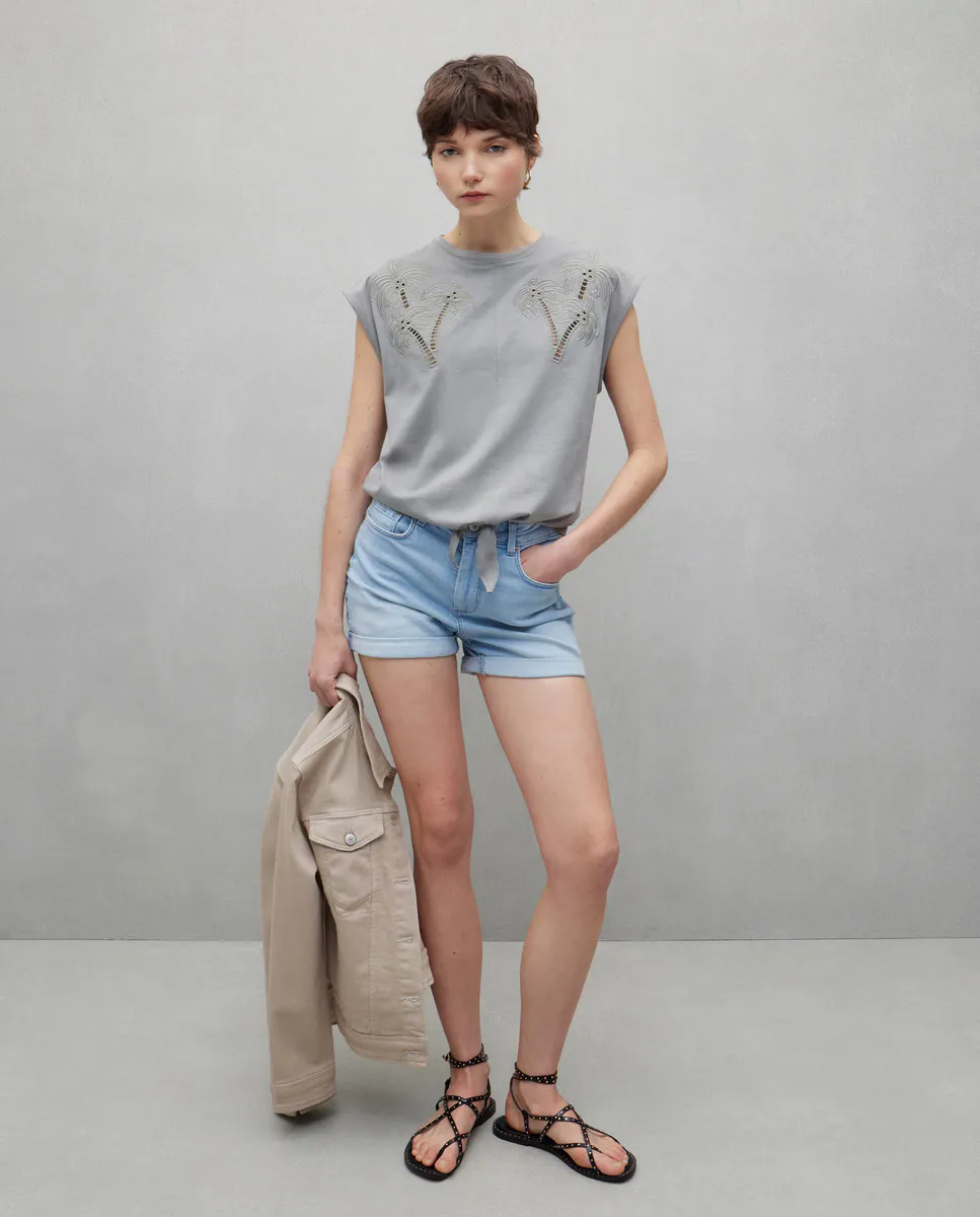 Женская футболка без рукавов с узлом Easy Wear, зеленый
Женская футболка без рукавов с узлом Easy Wear, зеленый