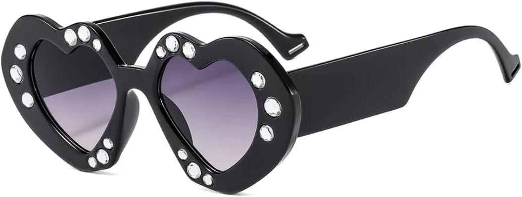 Солнцезащитные очки в форме сердца для женщин, модные, милые, сексуальные, в стиле ретро, винтажные, роскошные, с защитой от УФ-излучения UV400, в стиле панк UATXTAU, Black
Солнцезащитные очки в форме сердца для женщин, модные, милые, сексуальные, в стиле ретро, винтажные, роскошные, с защитой от УФ-излучения UV400, в стиле панк UATXTAU, Black