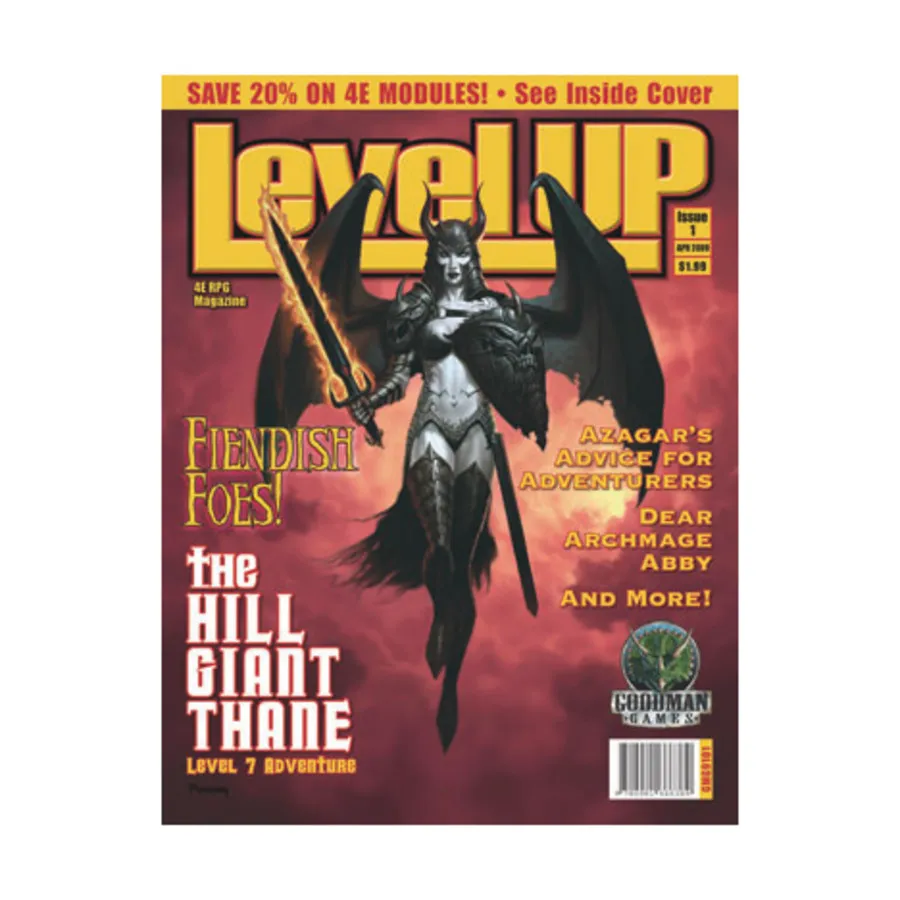 Журнал #1 "The Hill Giant Thane Adventure, 3 New Warrior Paths, New Monsters", Level Up Magazine (4e)
Журнал #1 "The Hill Giant Thane Adventure, 3 New Warrior Paths, New Monsters", Level Up Magazine (4e)