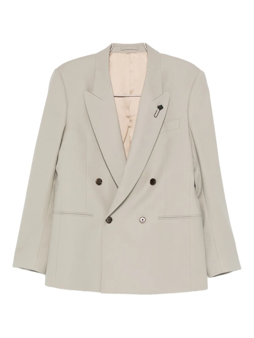 Двубортный пиджак Lardini, нейтральный
Двубортный пиджак Lardini, нейтральный