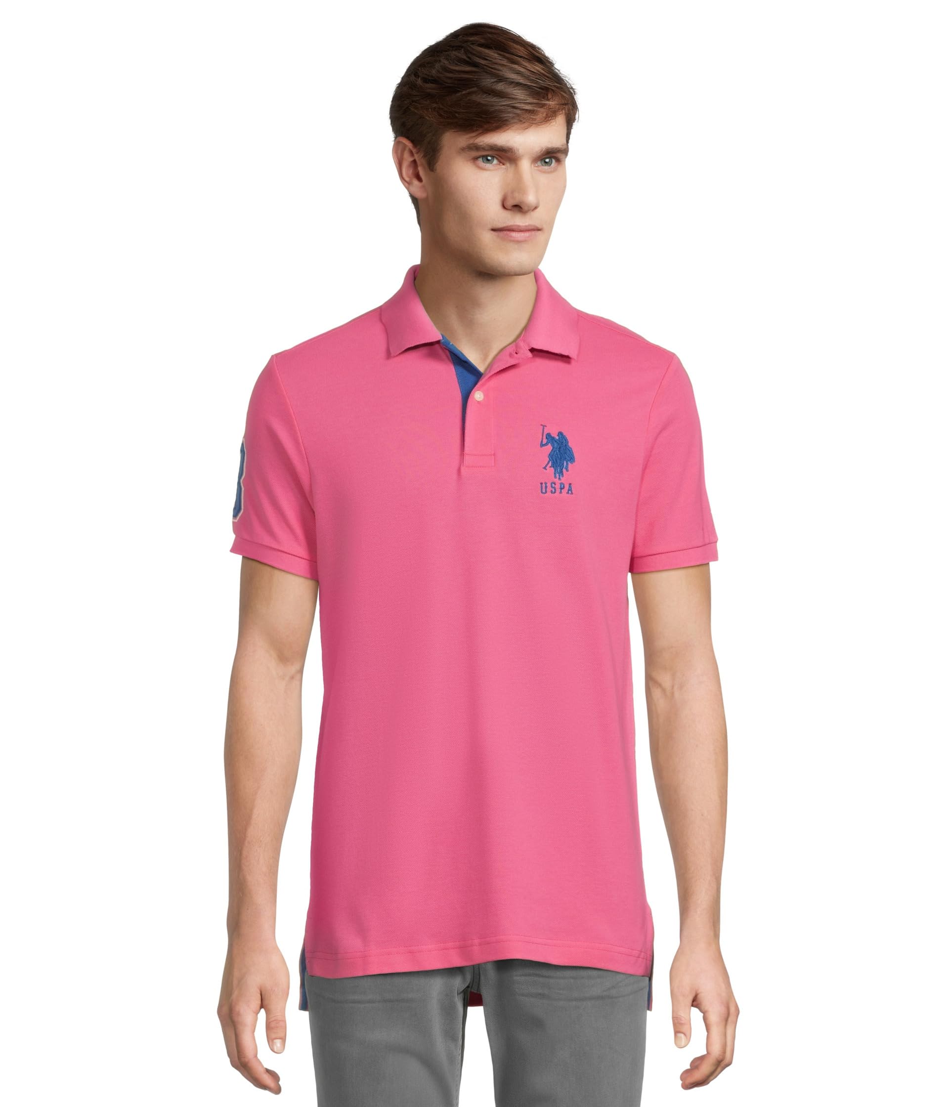 Поло U.S. POLO ASSN. Slim Fit Big Horse Polo With Stripe Collar, Pink MoonSee Less
Поло U.S. POLO ASSN. Slim Fit Big Horse Polo With Stripe Collar, Pink MoonSee Less