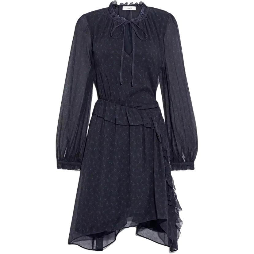 Длинное платье с длинными рукавами женское морской синий COACH 
Длинное платье с длинными рукавами женское морской синий COACH