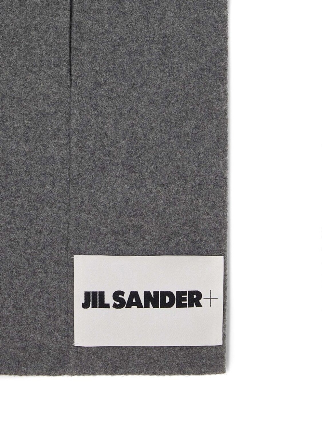 Jil Sander меланжевый шарф с логотипом, серый 
Jil Sander меланжевый шарф с логотипом, серый