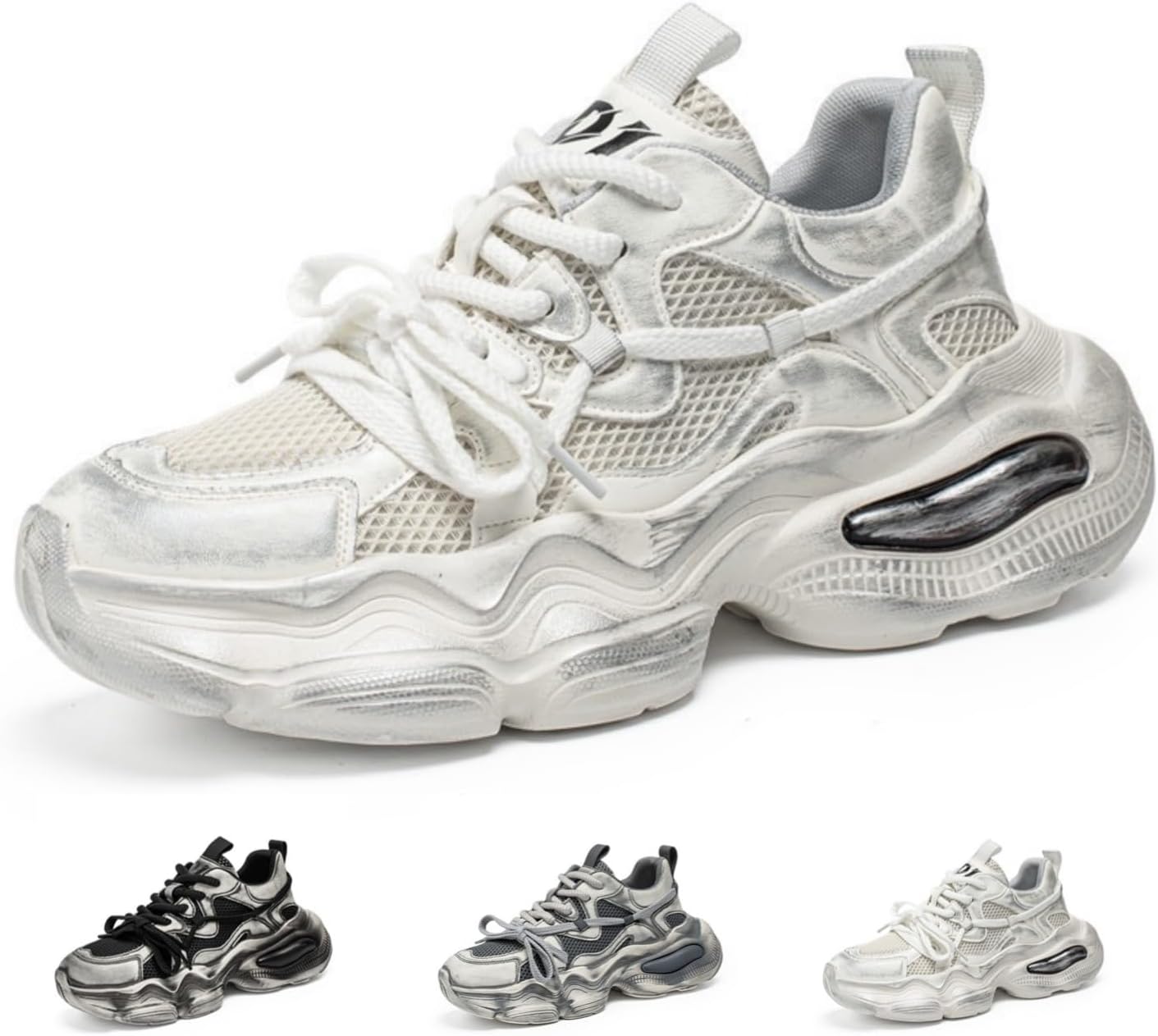 Мужские кроссовки в ретро-стиле «папа» 1.96 с массивной платформой, модные, дышащие, удобные, для прогулок и стритвира Macefil, белый
Мужские кроссовки в ретро-стиле «папа» 1.96 с массивной платформой, модные, дышащие, удобные, для прогулок и стритвира Macefil, белый