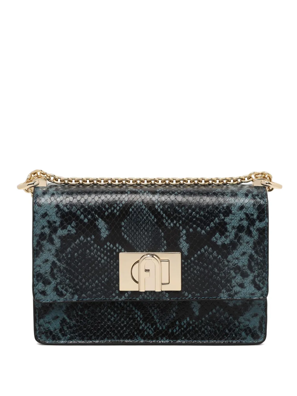 Сумка через плечо с змеиным принтом Furla, черный
Сумка через плечо с змеиным принтом Furla, черный