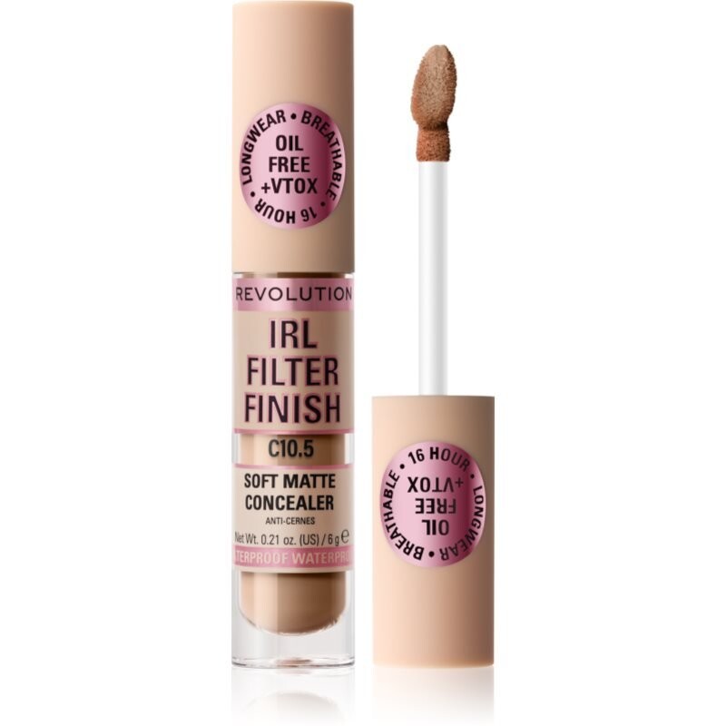 Стойкий консилер Makeup Revolution IRL Filter для идеального покрытия, оттенок C10.5 6 г
Стойкий консилер Makeup Revolution IRL Filter для идеального покрытия, оттенок C10.5 6 г
