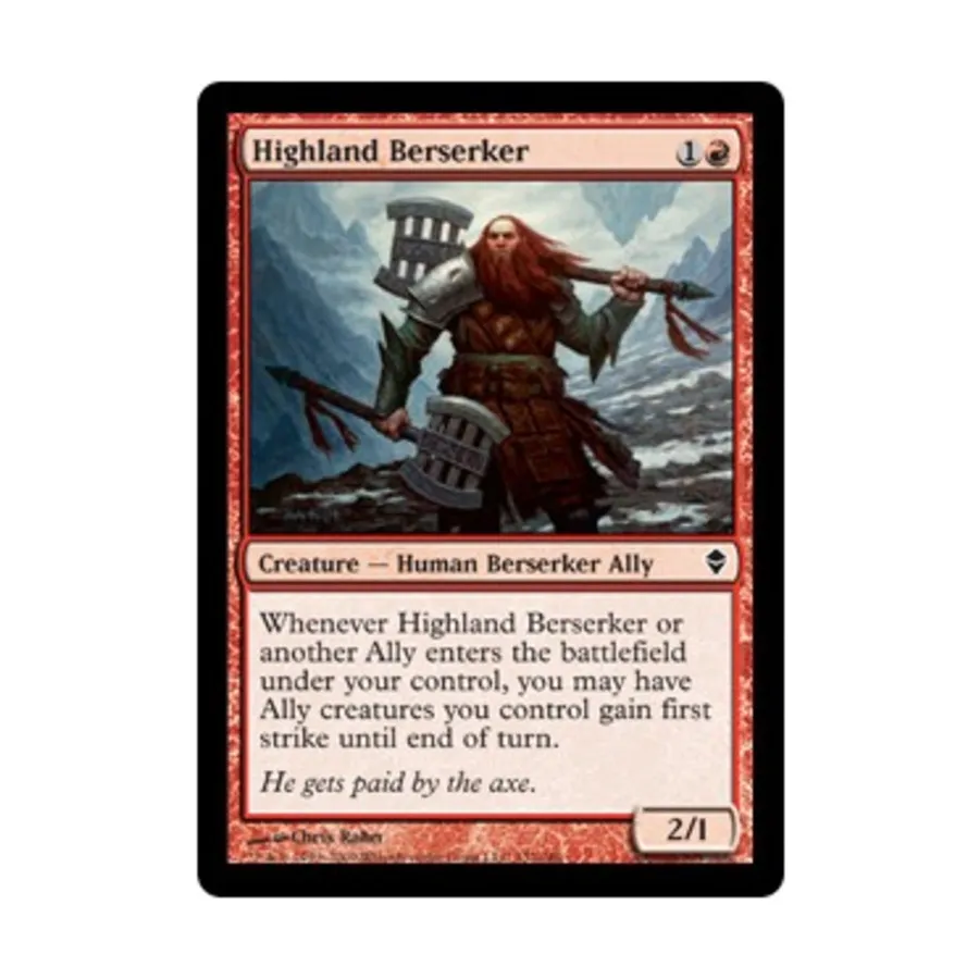 CCG Хайлендский берсерк (К), MTG - Zendikar
CCG Хайлендский берсерк (К), MTG - Zendikar