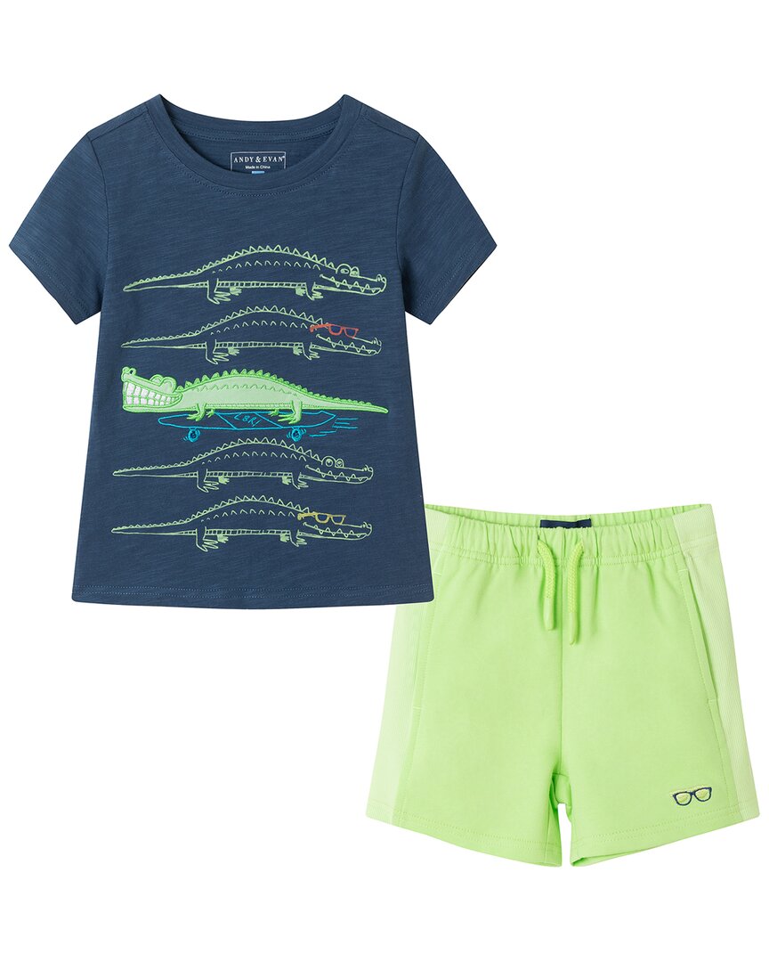 Футболка и шорты Andy & Evan с аппликацией в стиле крокодила, синий
Футболка и шорты Andy & Evan с аппликацией в стиле крокодила, синий